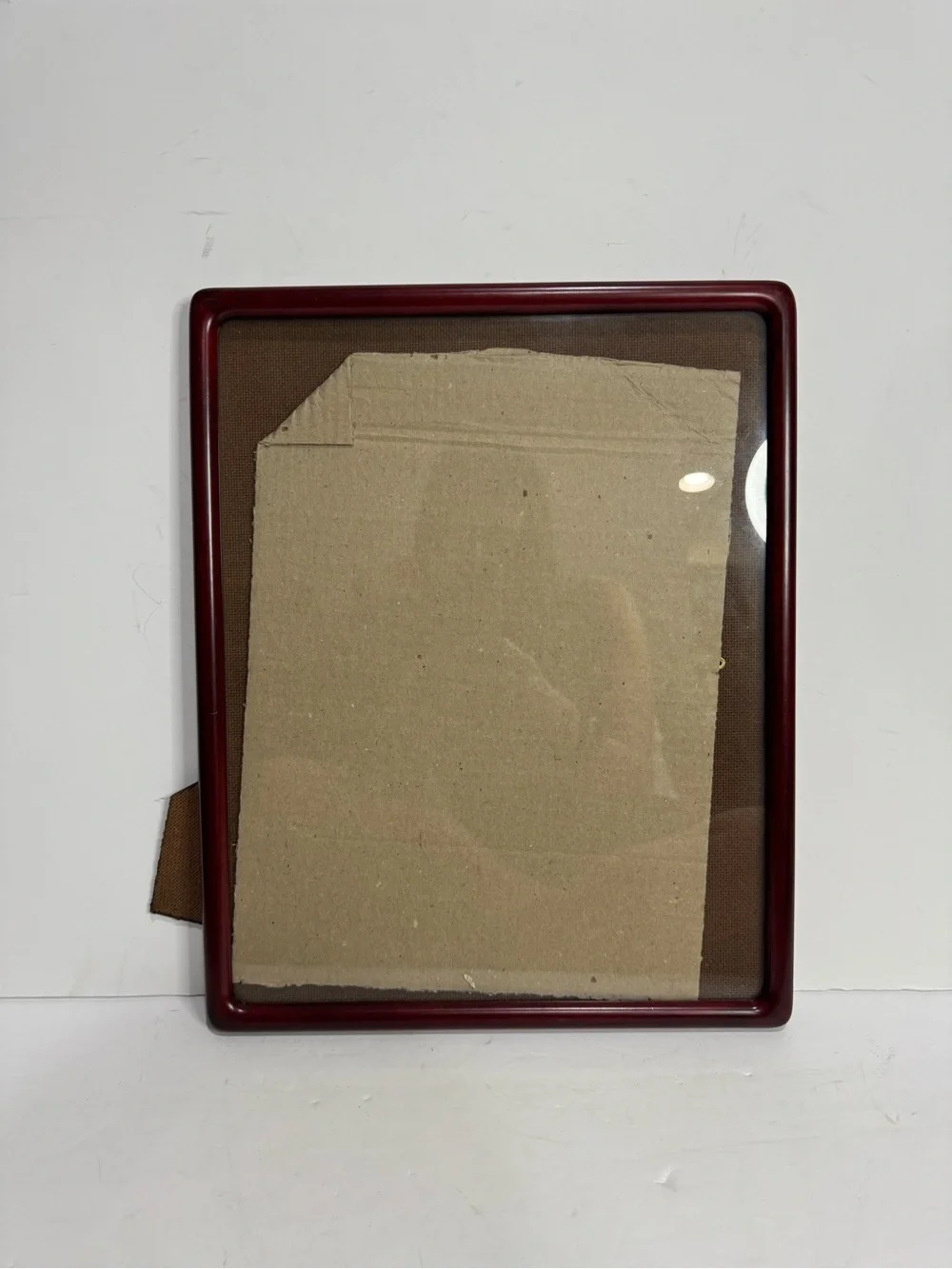 Vintage Dark Cherry Wood / Burgundy Wall Hanging Picture Frame